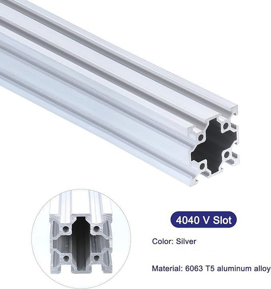 Lucky Extruded Aluminium Alloy Anodised V Slot Profile Rail Section Extrusion 4040 V Slot