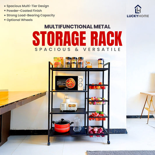 Multifunctional Metal Storage Rack – Spacious & Versatile
