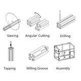 Lucky Extruded Aluminium Alloy Anodised T Slot V Slot Profile Rail Section Extrusion TS-6 2020 V Slot