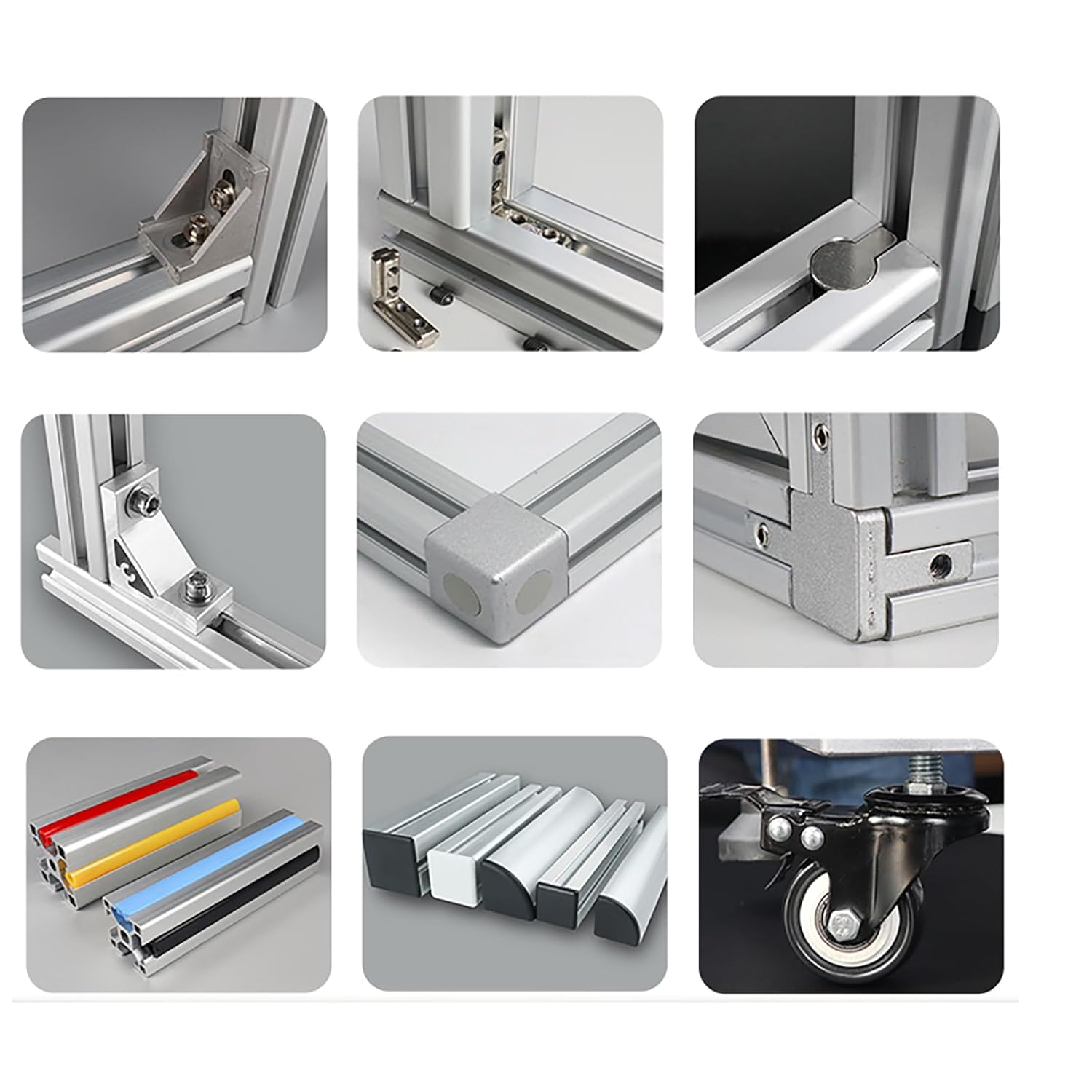 Lucky Extruded Aluminium Alloy Anodised T Slot V Slot Profile Rail Section Extrusion TS-6 2020 V Slot