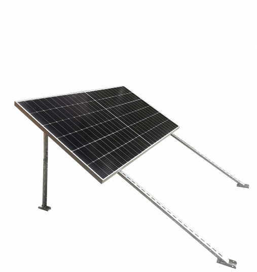 Adjustable stand supporting 2 solar panels (150W-220W) for efficient solar power setups.