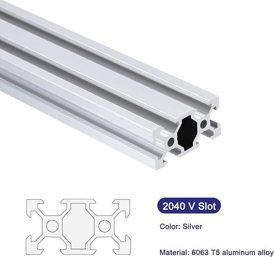 Lucky Extruded Aluminium Alloy Anodised T Slot V Slot Profile Rail Section Extrusion 2040