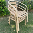 Aluminium Chair - 3 Pieces - Oak Colour