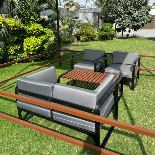 Atis 4 Seater Aluminium Outdoor Patio Sofa Set with Coffee Table
