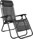 Folding reclining camping chair with breathable mesh, adjustable tilt, and detachable headrest for outdoor comfort.