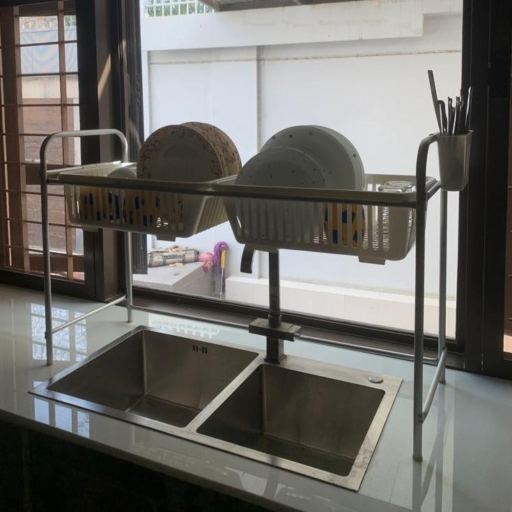 SilverStream™ Aluminium Over The Sink Dish Drying Rack