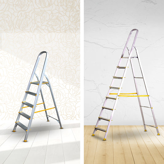 Aluminum Ladder Set: 5 Steps & 8 Steps