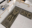 Two anti-slip floor mats in a combo set, featuring a small mat (38 x 58 cm) and a large mat (48 x 68 cm). 