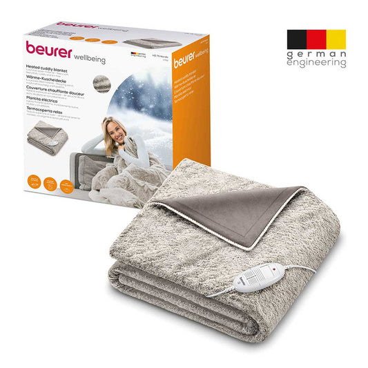 Beurer HD 75 Cosy Heated Overblanket with soft fleece, 6 temperature settings, and automatic switch-off for ultimate comfort and warmth.