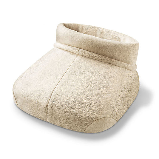 Beurer Shiatsu Foot Warmer FWM 50 with fleece material, Shiatsu massage, and soothing heat for ultimate foot relaxation.