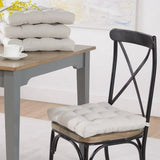 Square dining chair cushions (40 x 40 CM) with thick padding, non-slip design, and ties for secure fit, ideal for kitchen, dining, or office chairs.