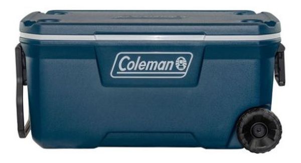 Coleman 100 Quart Xtreme Wheeled Cooler – 94L with 5-Day Ice Retention, Cup Holders, and Have-A-Seat Lid