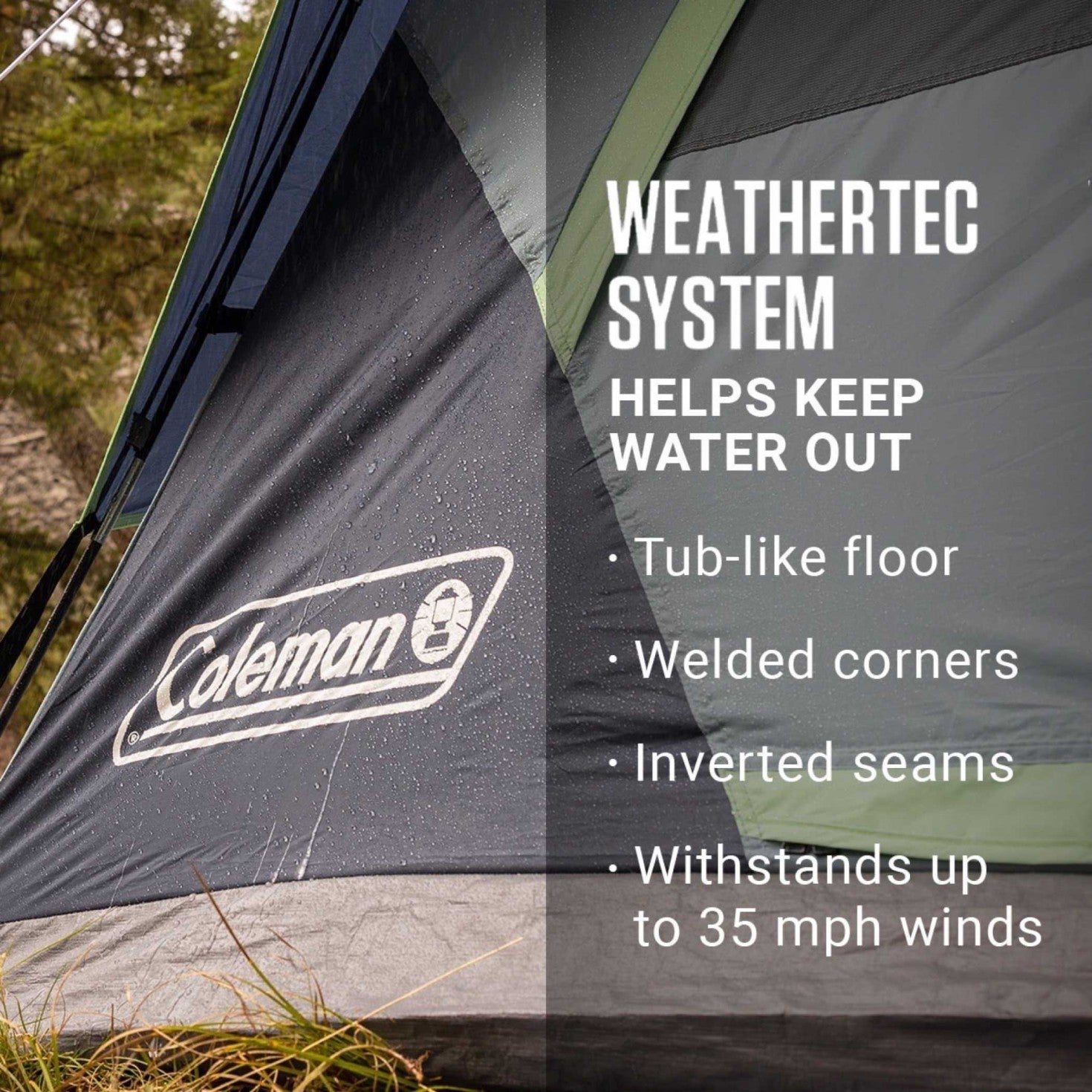 Coleman 8-Person Dark Room™ Skydome™ Camping Tent – Quick Setup, Spacious, Light-Blocking, and Weather-Resistant for Outdoor Comfort