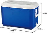 Coleman Cool Box Combo with 46L cooler, 4.7L chiller, and 2L jug, featuring durable insulation and BPA-free design for outdoor adventures