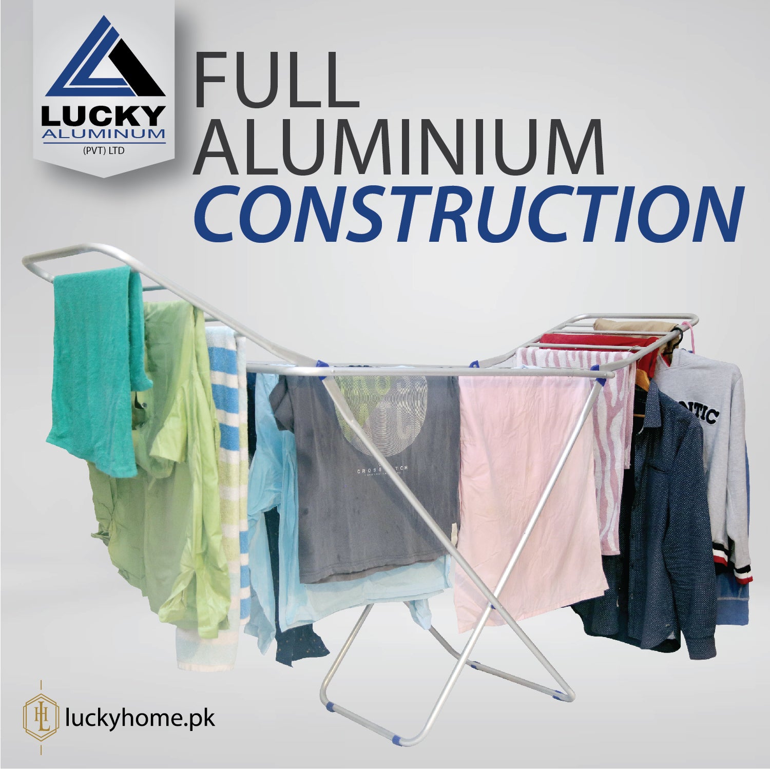 Full Aluminium Cloth Dryer Stand Rust Proof Second Background