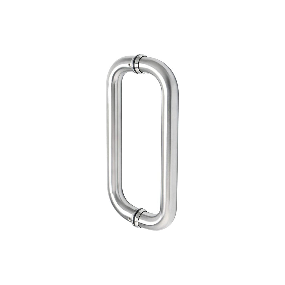 Modern glass door pull handle with sleek design, 32mm diameter and 305mm length