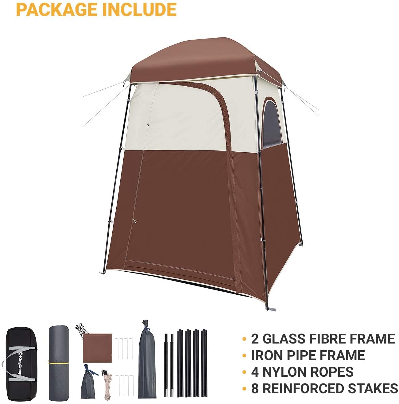 A spacious, durable camping shower tent with privacy protection, ventilation, and easy portability for outdoor adventures