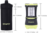 Compact and rechargeable LED lantern with adjustable brightness for camping and outdoor use.