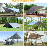 KingCamp XL Rain Tarp, a durable, waterproof, and versatile shelter for outdoor protection against rain, wind, and sun.