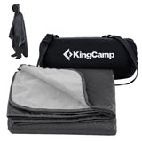 
KingCamp Multi-Purpose Rain Coat & Blanket KP2101, a versatile, water-resistant blanket with hood, perfect for camping, outdoor activities, and emergency use.