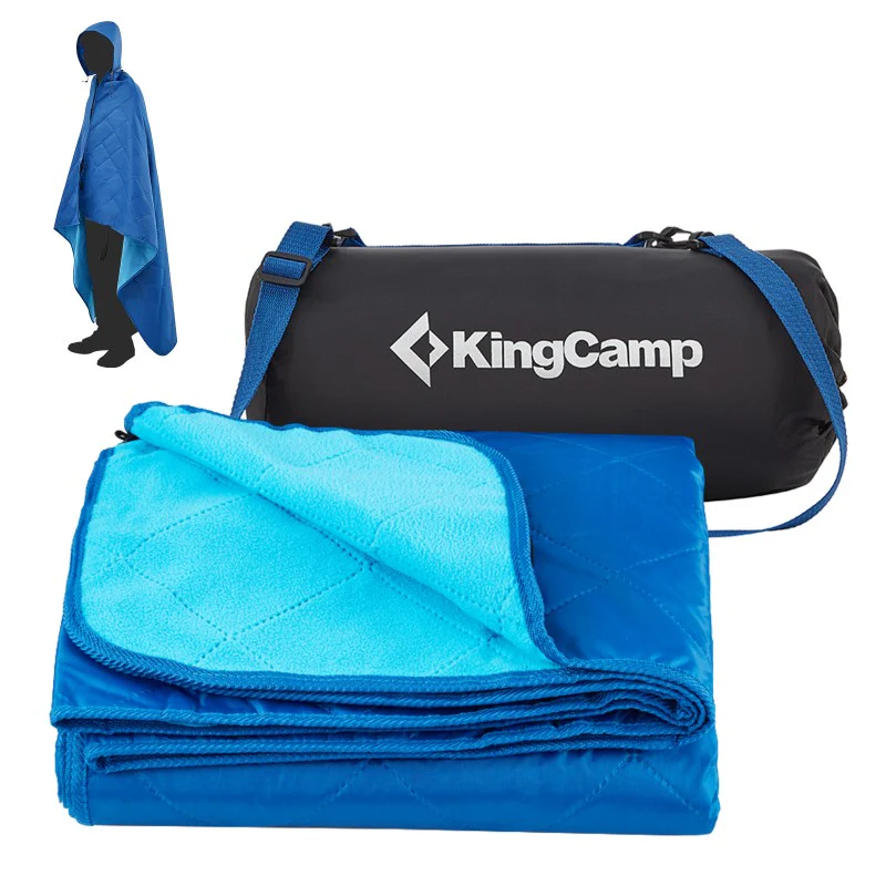 KingCamp Multi-Purpose Rain Coat & Blanket Black KP2101  Versatile Protection for Outdoor Adventures