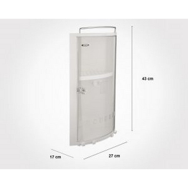 Limon Bathroom Corner Cabinet, measuring 27x17x43 cm, designed for stylish and efficient storage