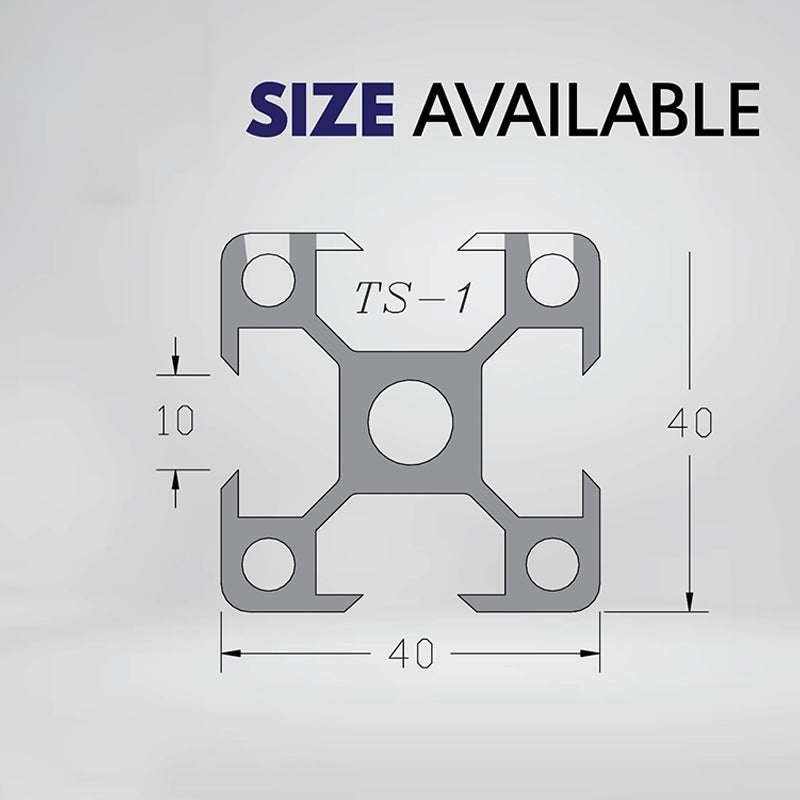 Lucky Extruded Aluminium Alloy Anodised T Slot V Slot Profile Rail Section Extrusion 40 40