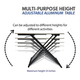 Magic Table Multi-Purpose Height Adjustable Aluminum Dining Table