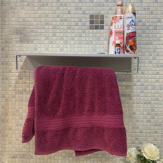 AluScape™ Wall-Mounted Aluminum Shelf with Towel Rod