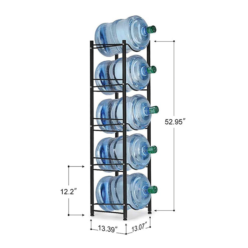 Water Bottle Cooler Holder - Jug Rack For 19 ltrs Water Bottle 5 Tier 5 Gallon Storage Rack