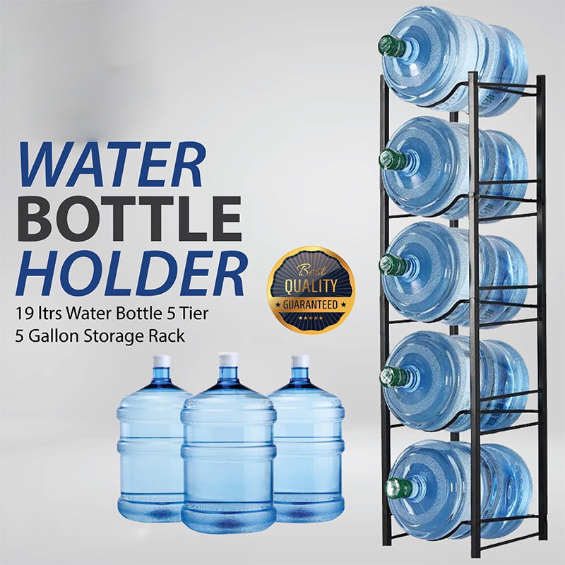 Water Bottle Cooler Holder - Jug Rack For 19 ltrs Water Bottle 5 Tier 5 Gallon Storage Rack