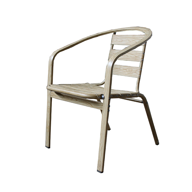 Aluminium Chair - 3 Pieces - Oak Colour