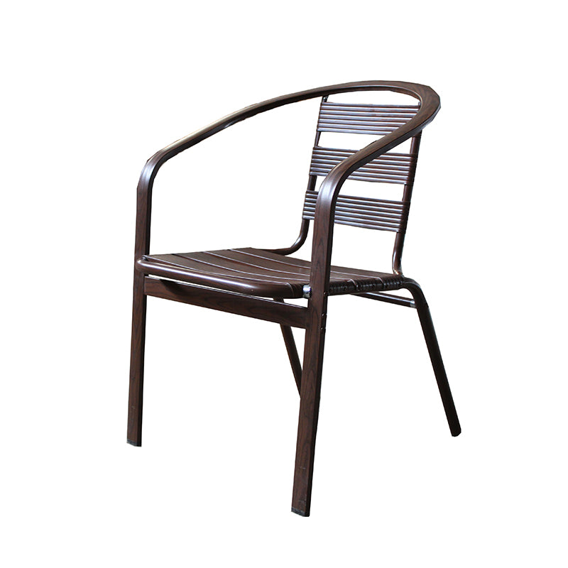 Aluminium Chair Chocolate Colour Stackable