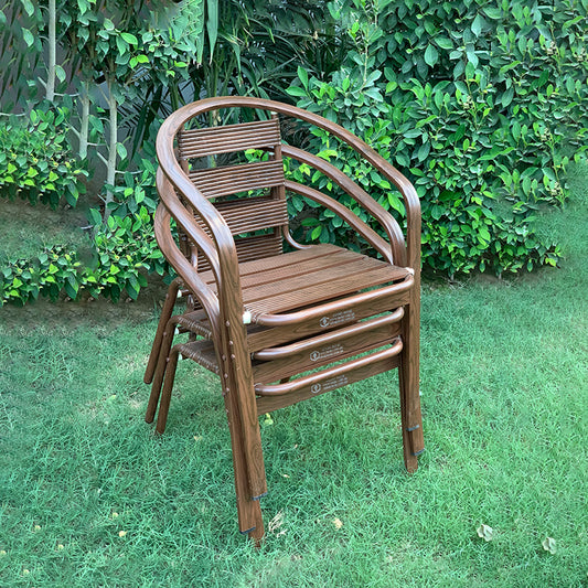 Aluminium Chairs 3 Pieces Chocolate Colour Outdoor