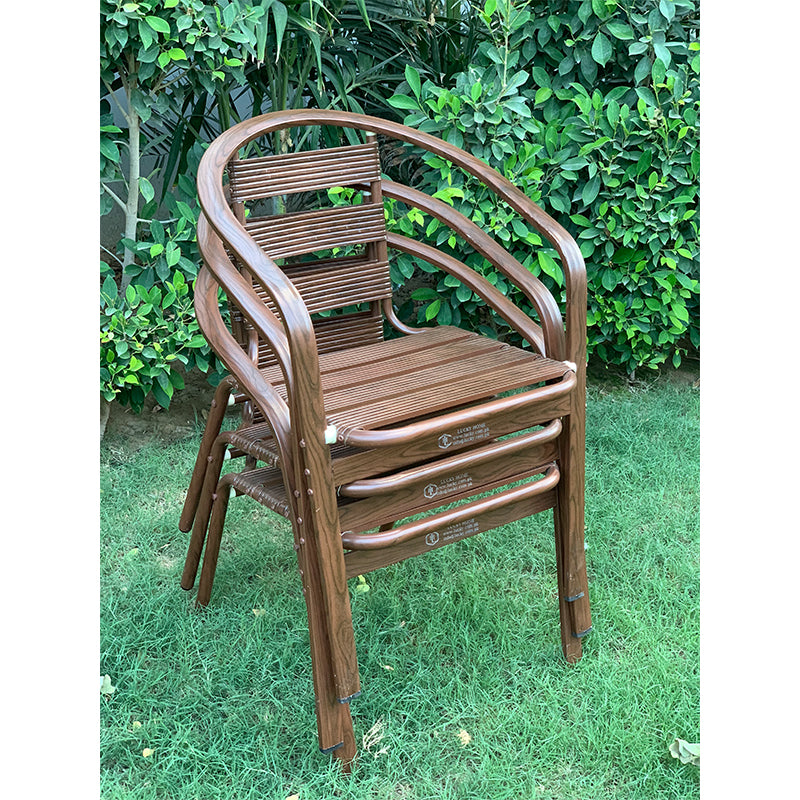 Aluminium Chairs 4 Pieces Chocolate Colour Chair