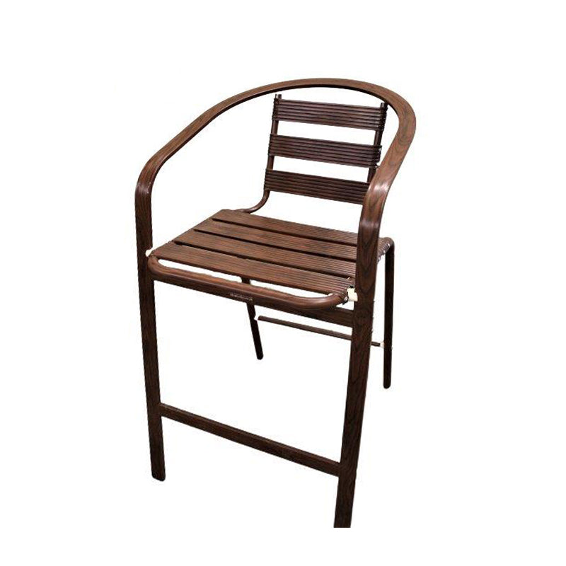 Aluminium High Chair Chocolate Colour Chair