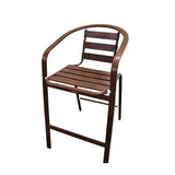 Aluminium High Chair Chocolate Colour Chair