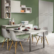 Double-leg pull-out drawer table system with 1540 mm adjustable extension.