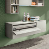 Double-leg pull-out drawer table system with 1540 mm adjustable extension.