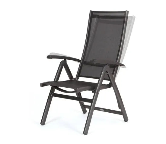 Foldable outdoor camping and garden chair, designed for comfort, durability, and easy portability.