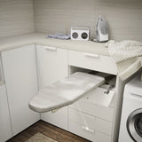 Compact foldable pull-out ironing board for drawer installation
