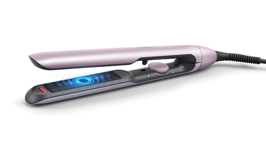 Philips 5000 Series Hair Straightener BHS530/00 with ThermoShield technology, argan-oil infused plates, and 2x ionic care for smooth, shiny, and frizz-free hair