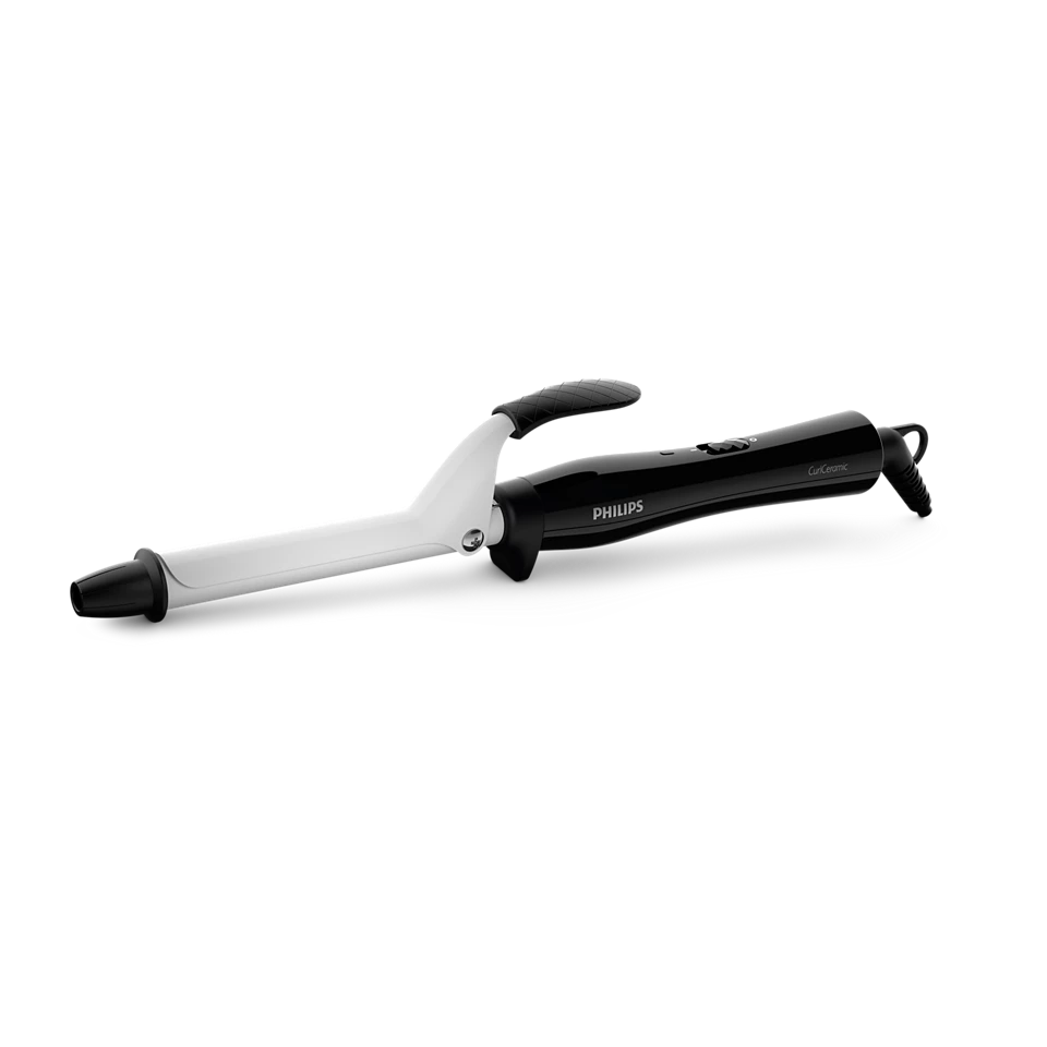 Philips BHB862/00 StyleCare Essential Hair Curler with 16mm barrel, ceramic coating, and 200°C heat for bouncy curls and smooth styling.