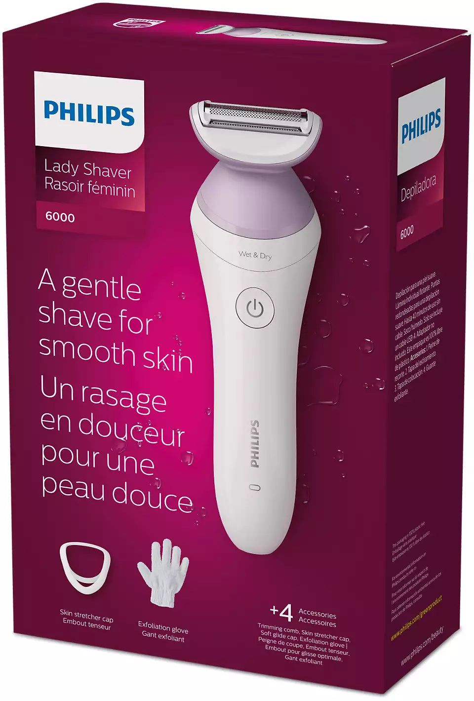 Philips BRL136/00 Lady Shaver Series 6000 for cordless wet and dry use