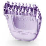 Philips BRT383/15 BikiniGenie trimmer with wet & dry use, bikini trimming head, mini shaving head, click-on combs, ergonomic design, and battery-powered portability for precise and safe bikini line grooming.