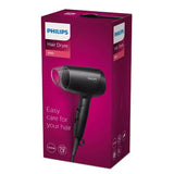 Philips EssentialCare 1200W Hair Dryer BHC010/10 - Compact, foldable design with gentle drying and ThermoProtect