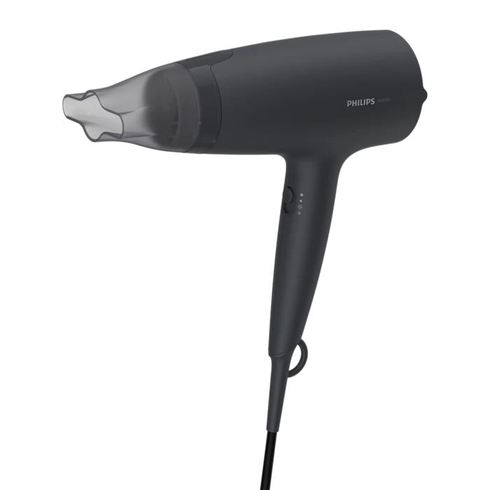 Philips 1600W Hair Dryer BHD302/13 with ThermoProtect, cool air function, and slim nozzle for precise styling