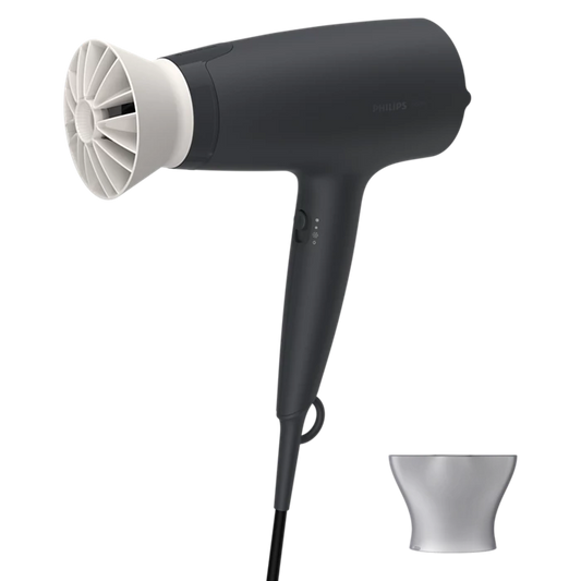 Philips 1600W Hair Dryer BHD302/13 with ThermoProtect, cool air function, and slim nozzle for precise styling