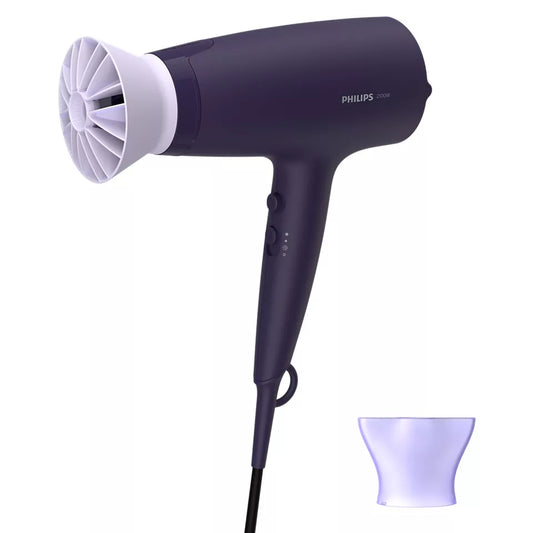 Philips 2100W Hair Dryer BHD340/10 with ThermoProtect, 6 settings, and slim nozzle for precise styling