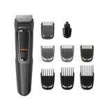 Philips MG3747/13 Multigroom Series 3000 9-in-1 Trimmer with self-sharpening blades, multiple comb attachments, and rinseable components for face, hair, and body grooming